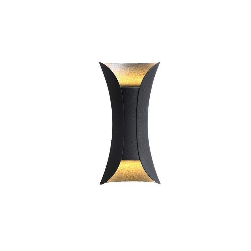 Modern Curved Waterproof LED Up Down Outdoor Wall Light