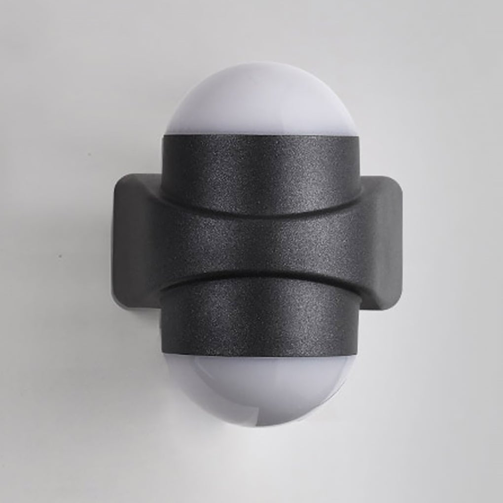 Modern Black Aluminum LED Up Down Outdoor Wall Sconce Waterproof
