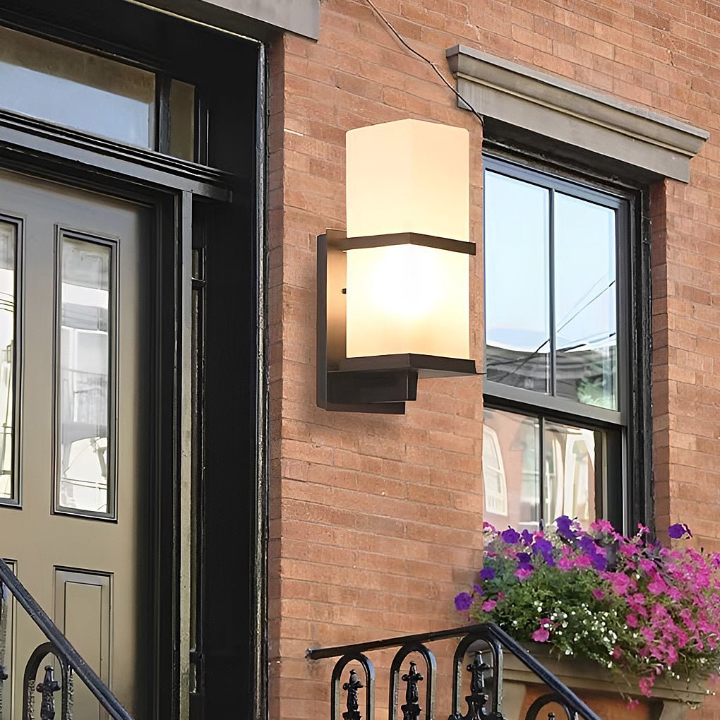 Industrial Waterproof Outdoor Wall Sconce Aluminum Glass LED