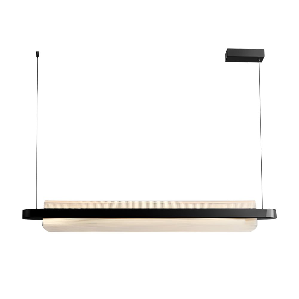 Modern Wave Linear Suspension Lamp Acrylic Island Light