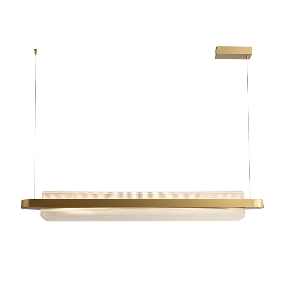 Modern Wave Linear Suspension Lamp Acrylic Island Light