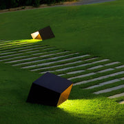 Geometric Cube Outdoor Landscape Light Stainless Steel LED Path