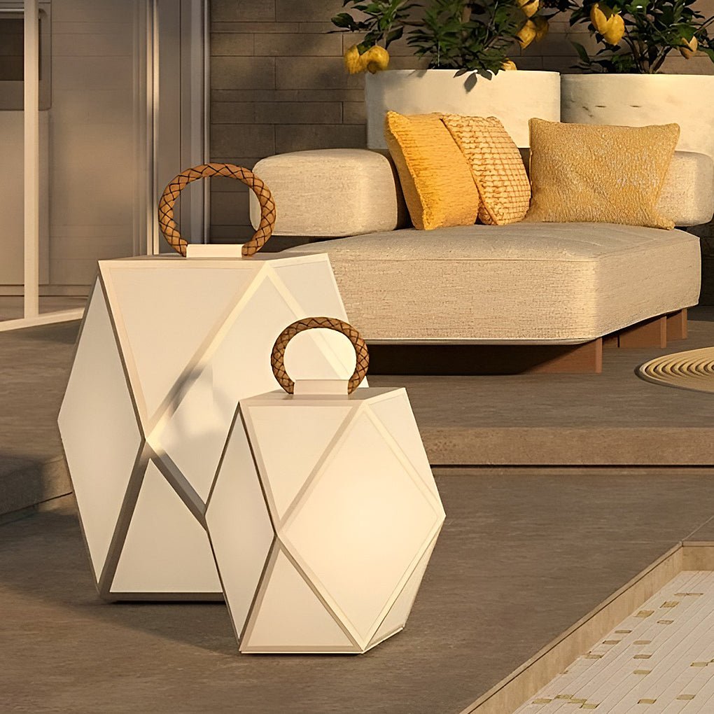 Modern Geometric Outdoor Post Light Pillar Lantern Stainless Steel
