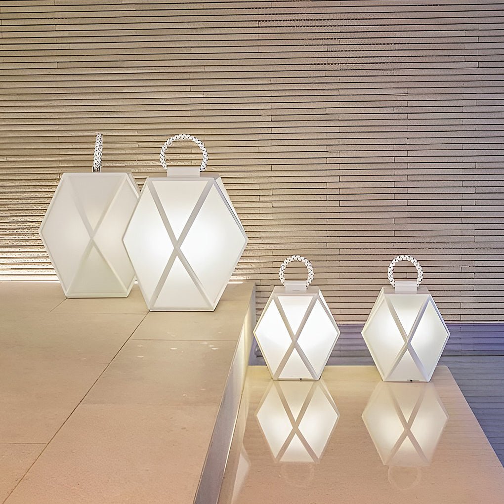 Modern Geometric Outdoor Post Light Pillar Lantern Stainless Steel
