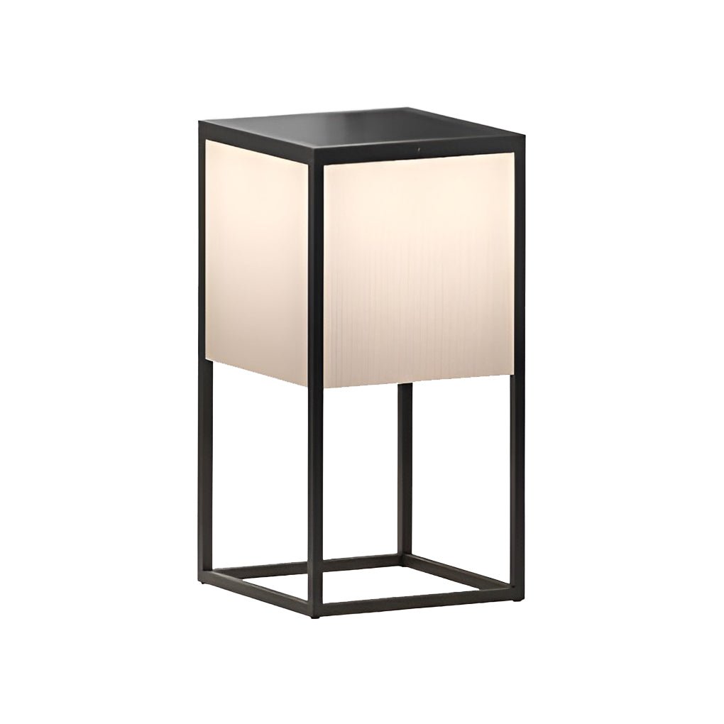 Square Solar Post Light with Acrylic Shade & Stainless Steel Frame