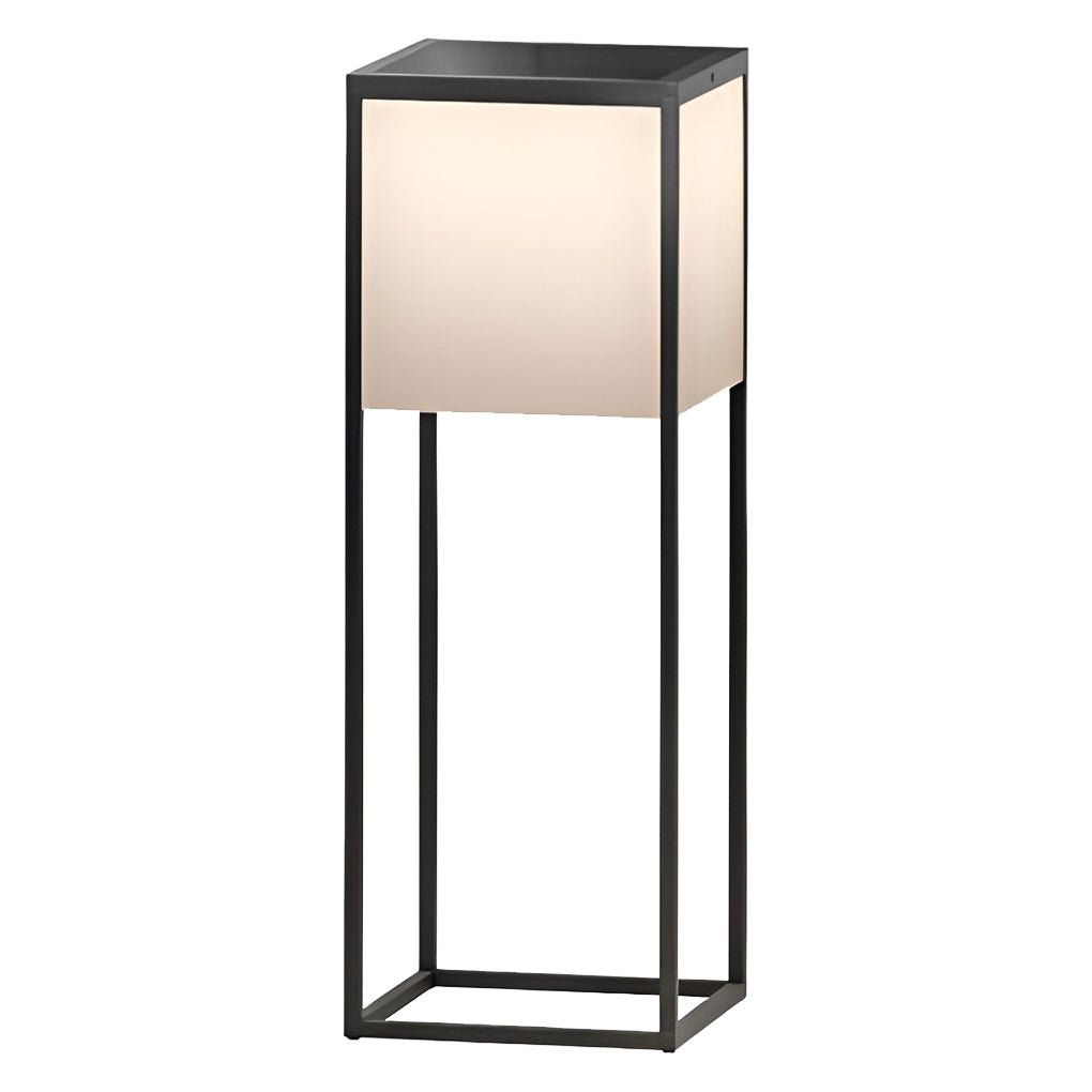 Square Solar Post Light with Acrylic Shade & Stainless Steel Frame