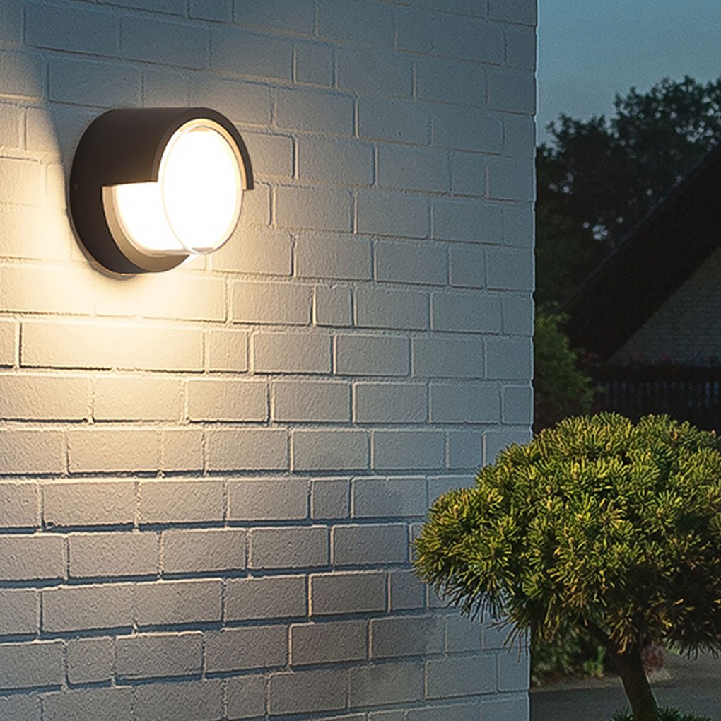 Modern Outdoor Wall Light Round & Square Waterproof Aluminum