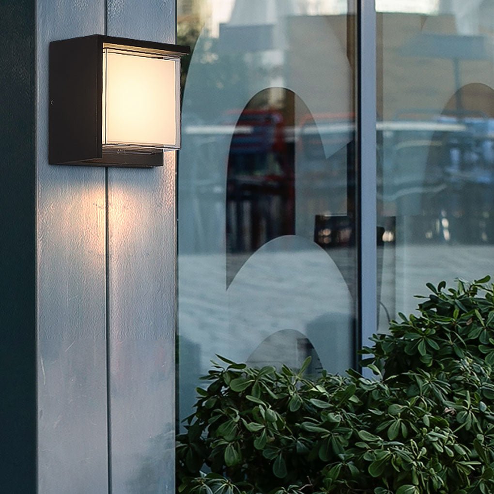 Modern Outdoor Wall Light Round & Square Waterproof Aluminum