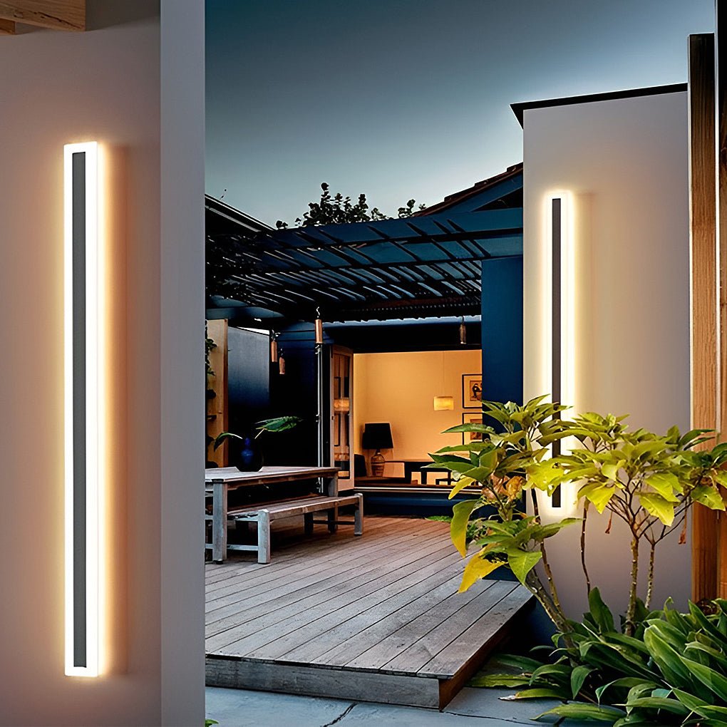 Modern Outdoor Wall Light - Waterproof Linear Sconce