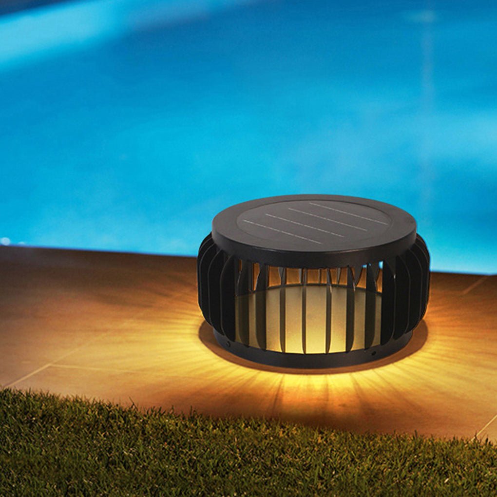 Solar LED Garden Post Light with Three-Color Dimming