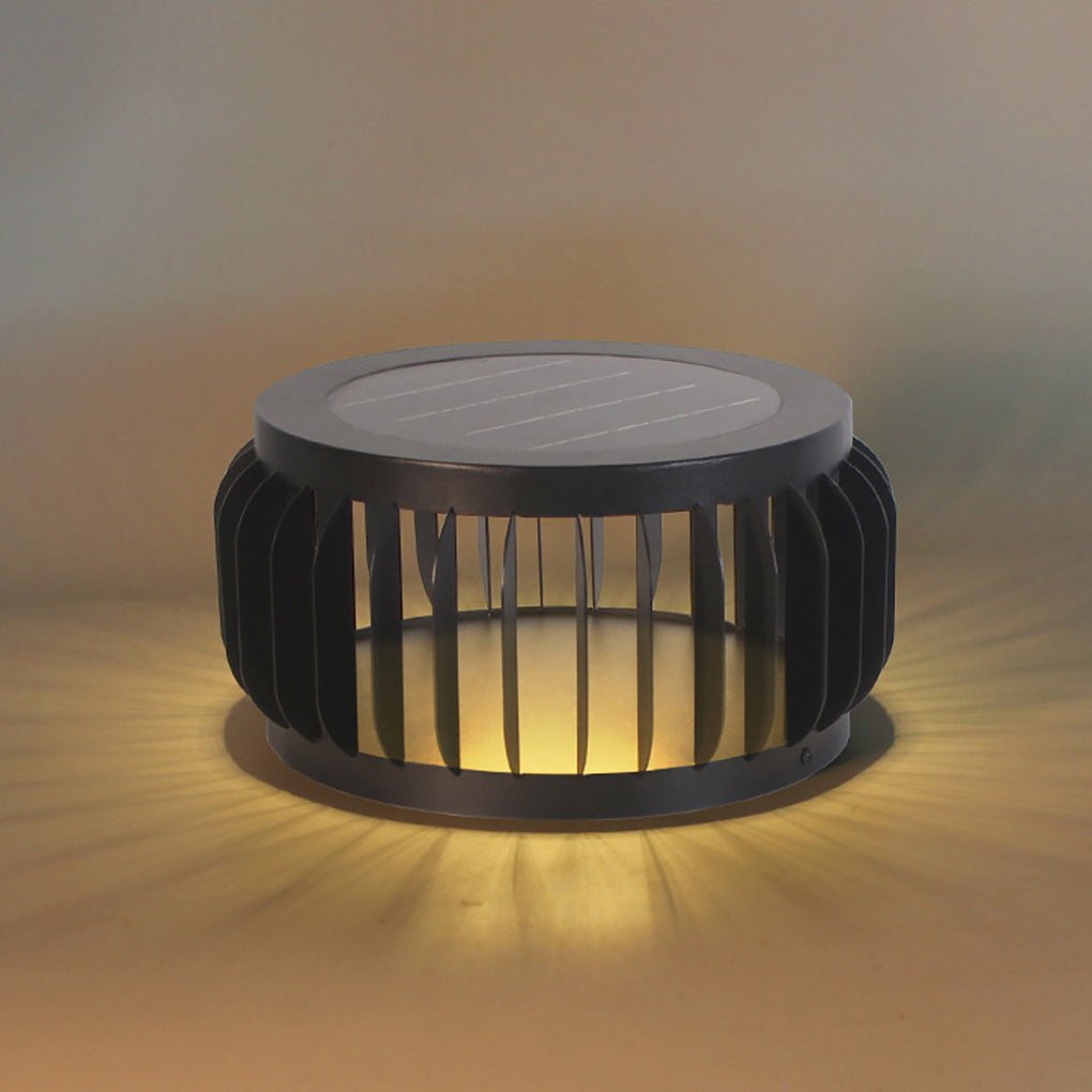 Solar LED Garden Post Light with Three-Color Dimming