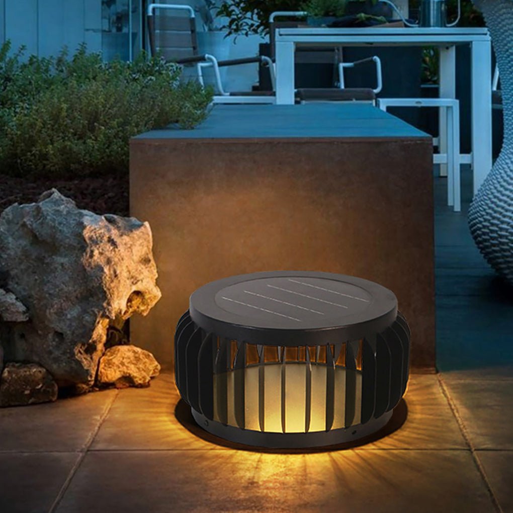 Solar LED Garden Post Light with Three-Color Dimming