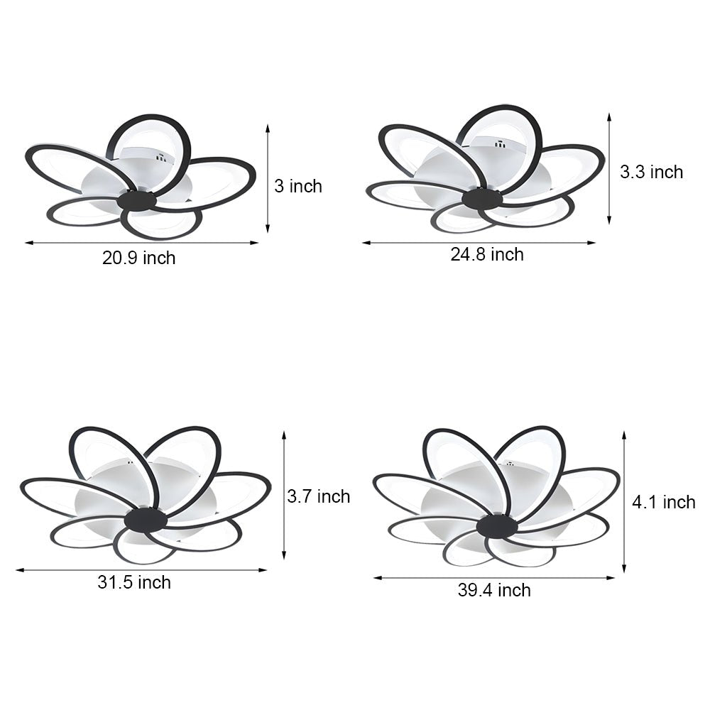Modern Petal Flush Mount Light - Acrylic LED Flower Ceiling Lamp