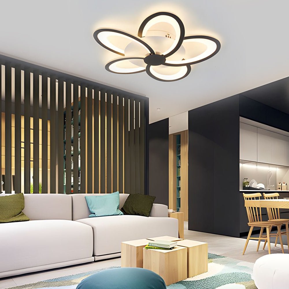 Modern Petal Flush Mount Light - Acrylic LED Flower Ceiling Lamp