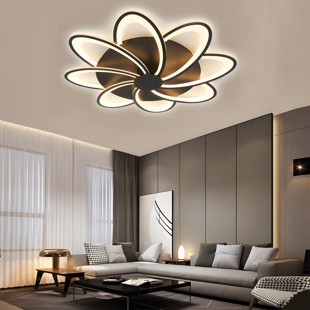 Modern Petal Flush Mount Light - Acrylic LED Flower Ceiling Lamp
