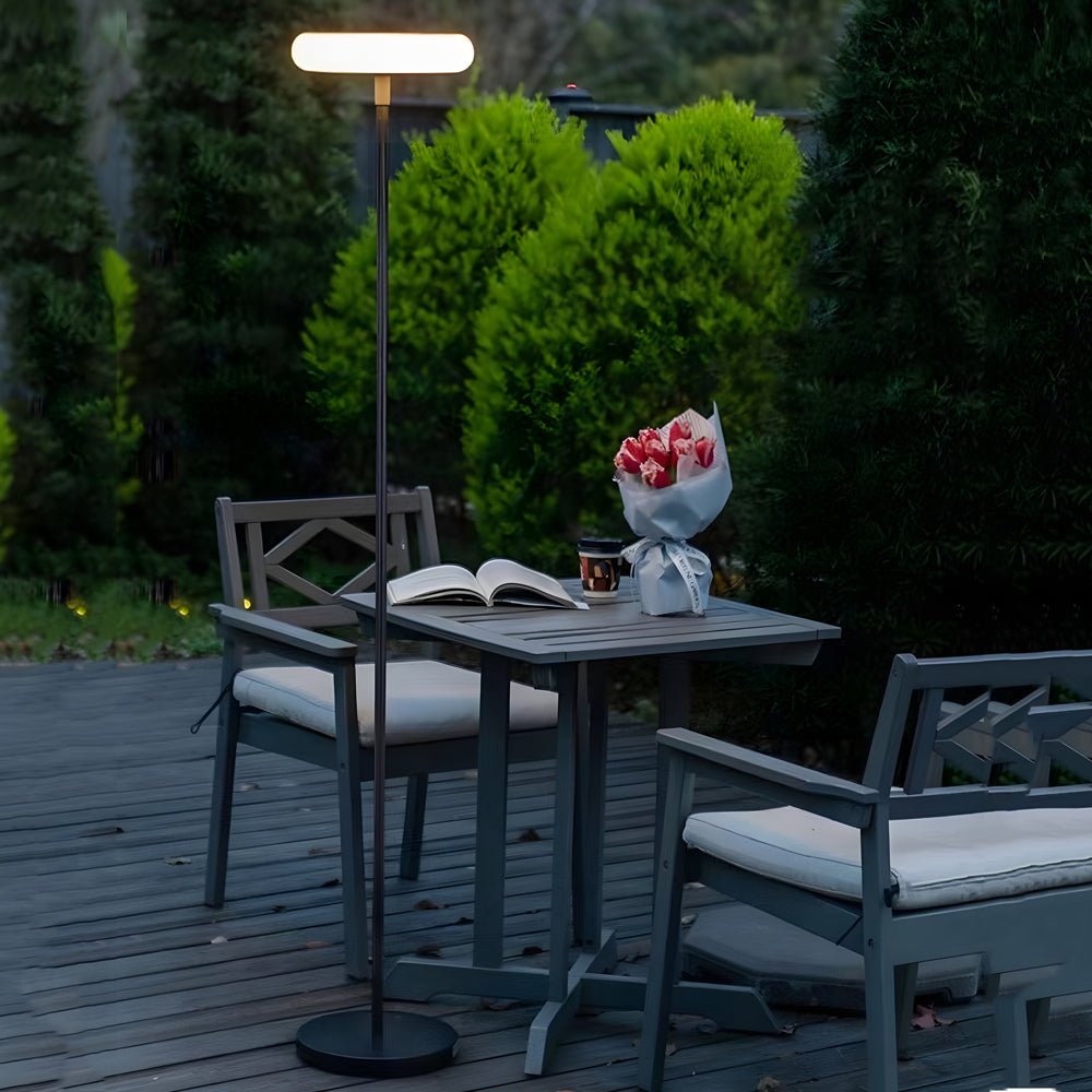 Modern LED Outdoor Floor Lamp with Solar & USB Charging