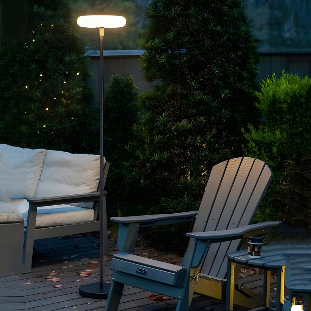 Modern LED Outdoor Floor Lamp with Solar & USB Charging