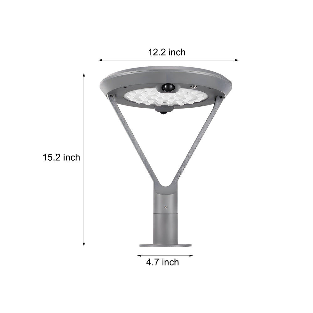 Modern Solar Post Light with Dual Motion Sensor - Outdoor Pillar Lamp