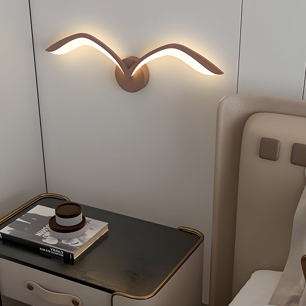 Modern Seagull LED Wall Sconce - Acrylic Wing Design