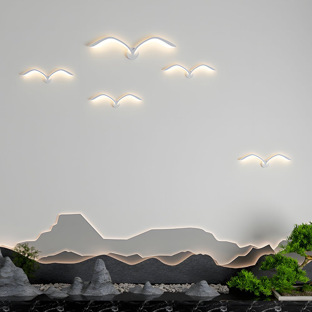 Modern Seagull LED Wall Sconce - Acrylic Wing Design