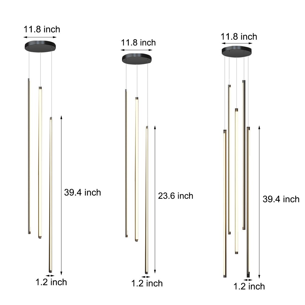 Modern Spiral Aluminum Chandelier with LED for Staircases