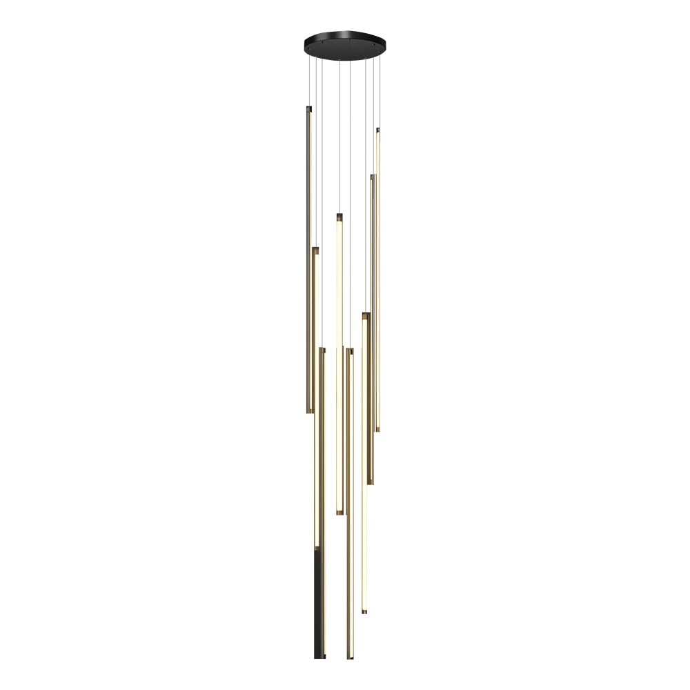 Modern Spiral Aluminum Chandelier with LED for Staircases