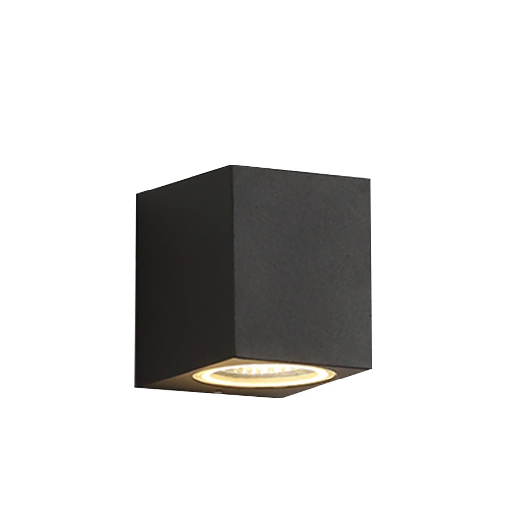 Modern Square Outdoor Waterproof Wall Light - Aluminum & Glass
