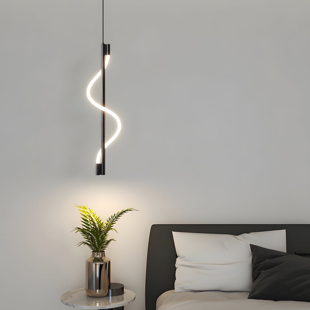 Modern Spiral Rope LED Pendant Light with Dimmable Feature
