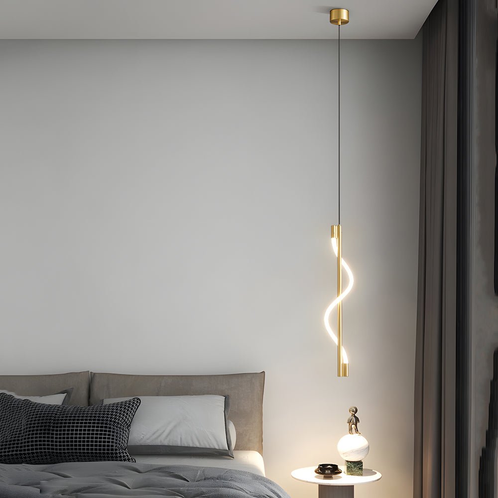 Modern Spiral Rope LED Pendant Light with Dimmable Feature