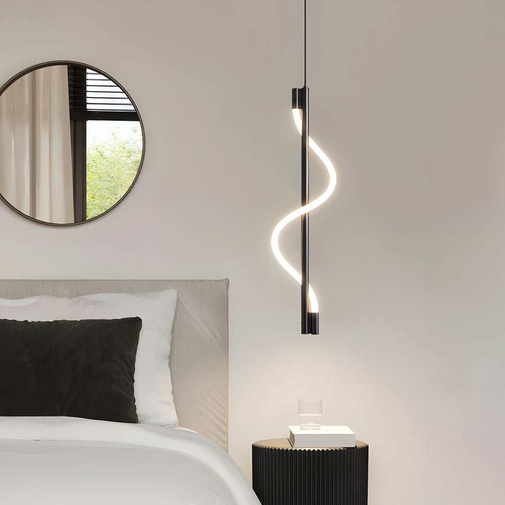 Modern Spiral Rope LED Pendant Light with Dimmable Feature