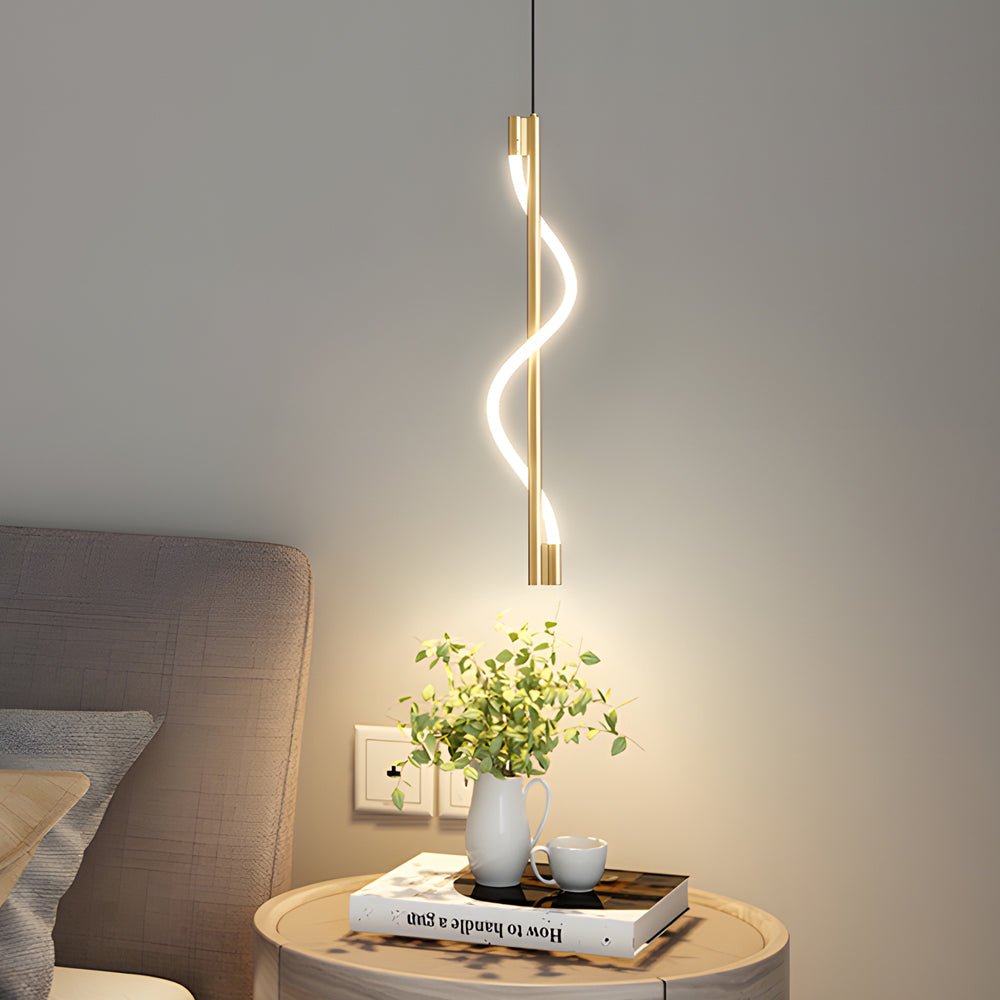 Modern Spiral Rope LED Pendant Light with Dimmable Feature