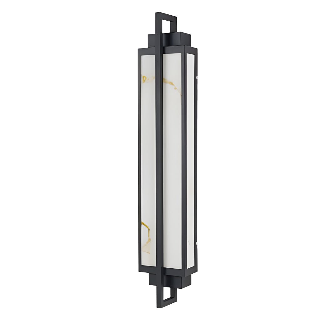 Modern LED Outdoor Wall Sconce – Stainless Steel & Marble Finish