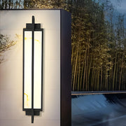 Modern LED Outdoor Wall Sconce – Stainless Steel & Marble Finish