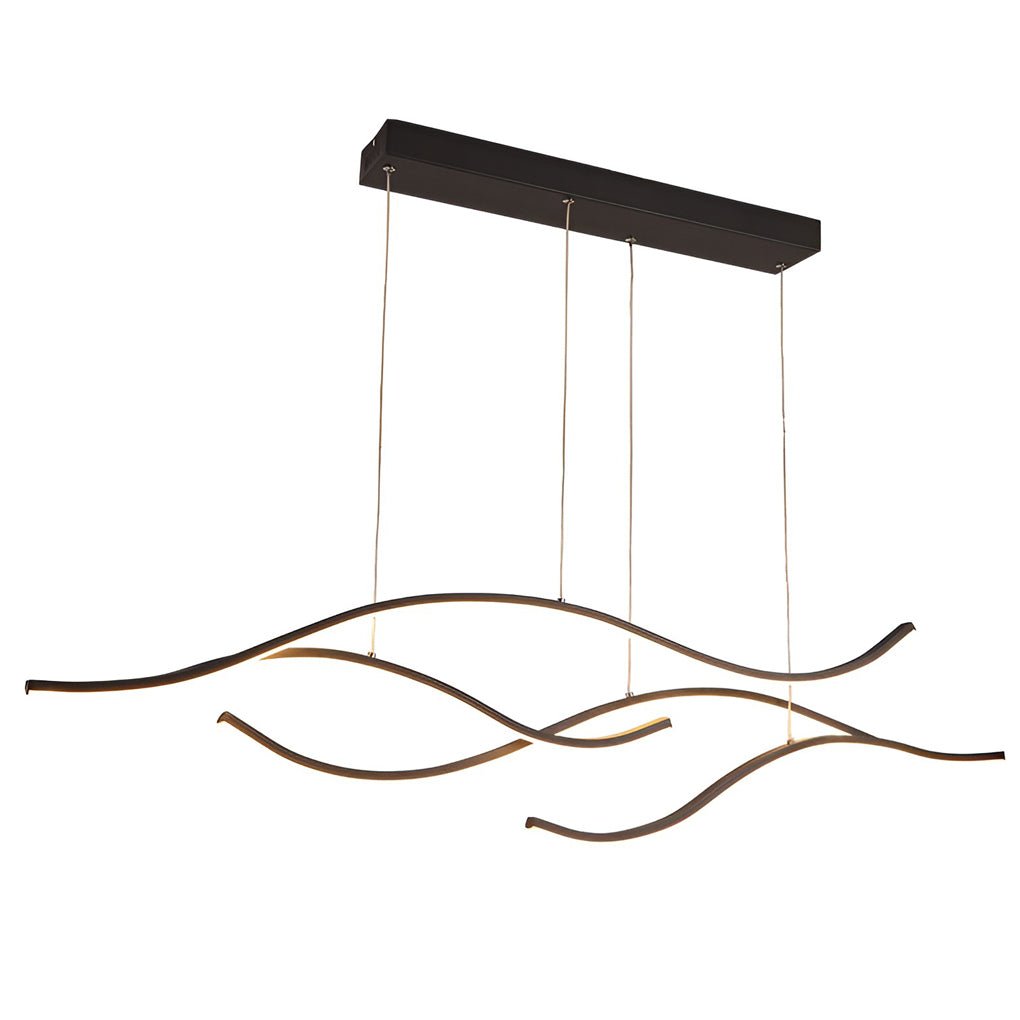 Modern Wave Linear LED Pendant Light Island Chandelier