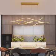 Modern Wave Linear LED Pendant Light Island Chandelier