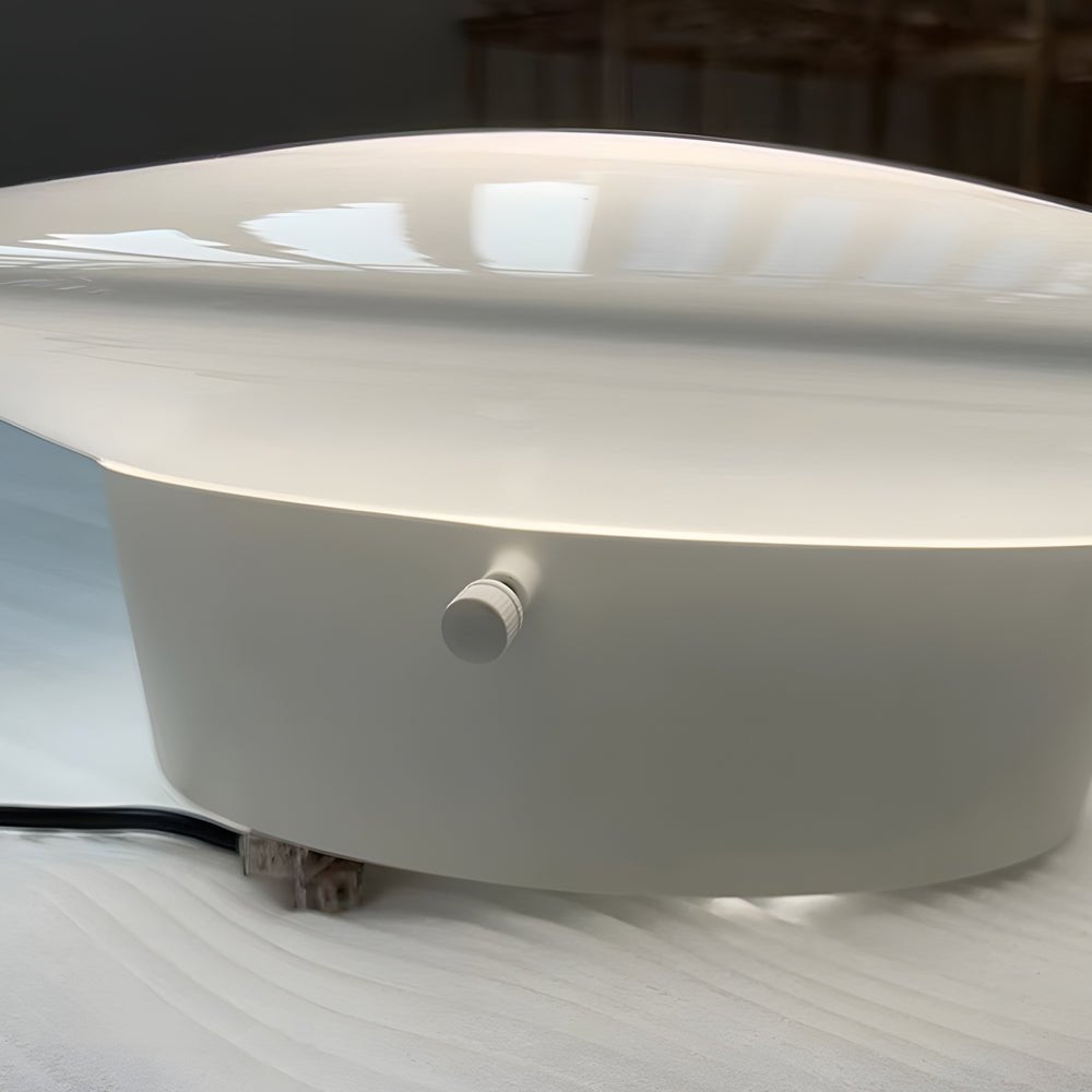 White Glass LED Flush Mount Ceiling Light - Modern Minimalist