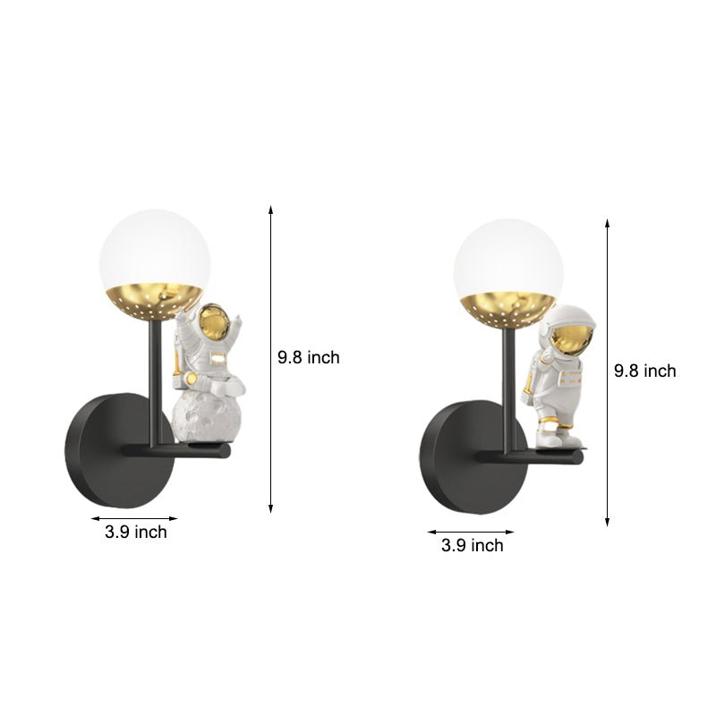 Astronaut Moon Modern LED Wall Sconce with Three-Step Dimming