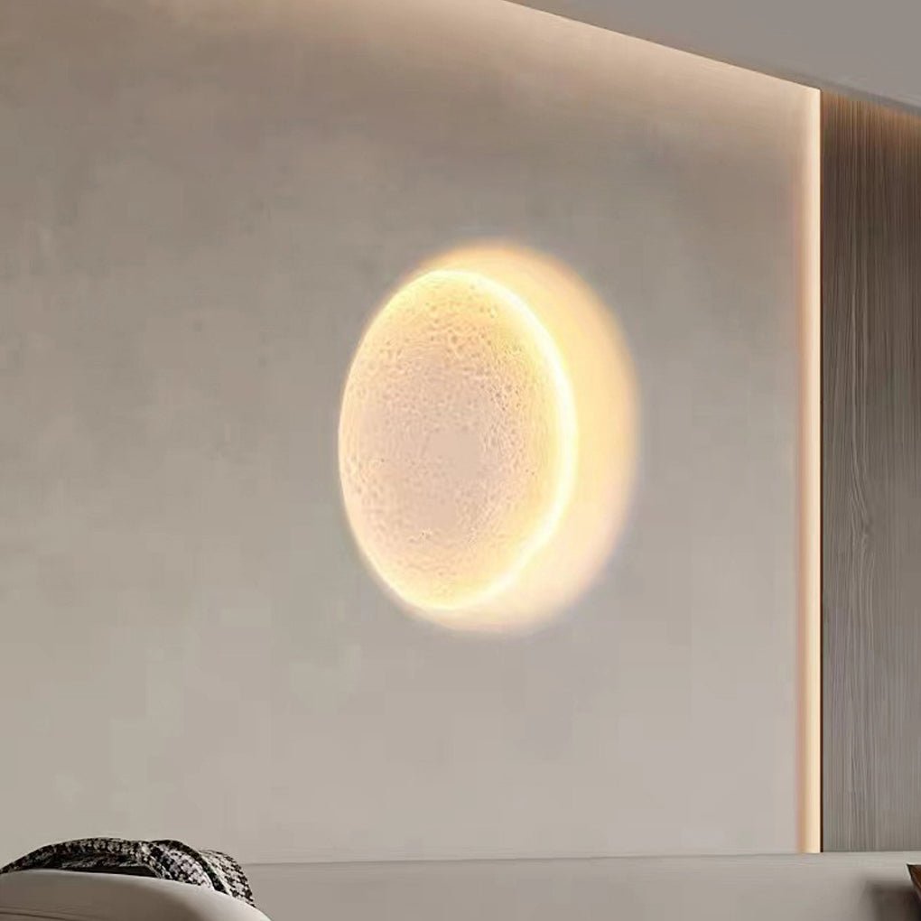Moon Plaster LED Wall Light Anti-Glare Embedded Art Deco Sconce