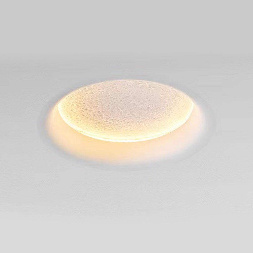 Moon Plaster LED Wall Light Anti-Glare Embedded Art Deco Sconce