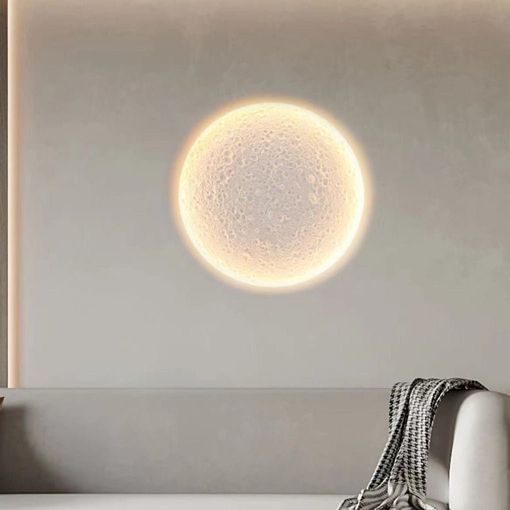 Moon Plaster LED Wall Light Anti-Glare Embedded Art Deco Sconce