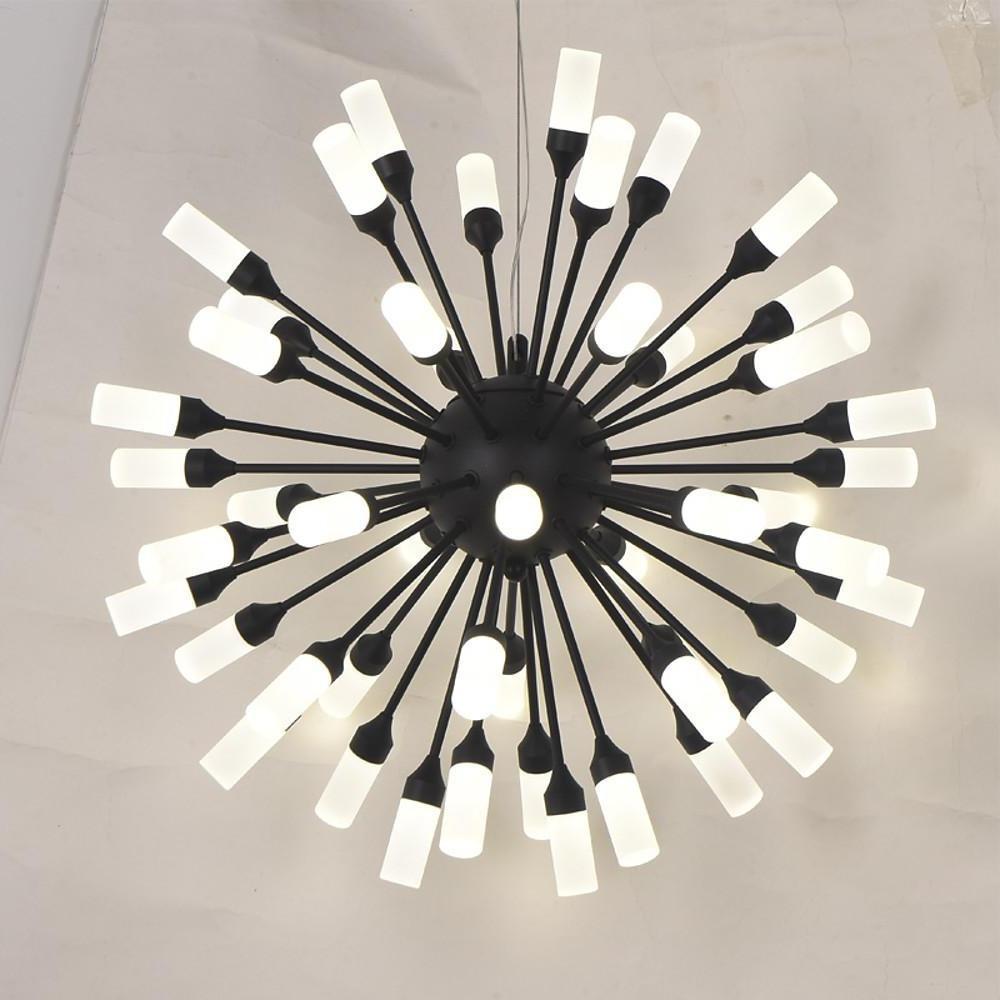 Modern Starburst Globe Chandelier Metal Acrylic Ceiling Light