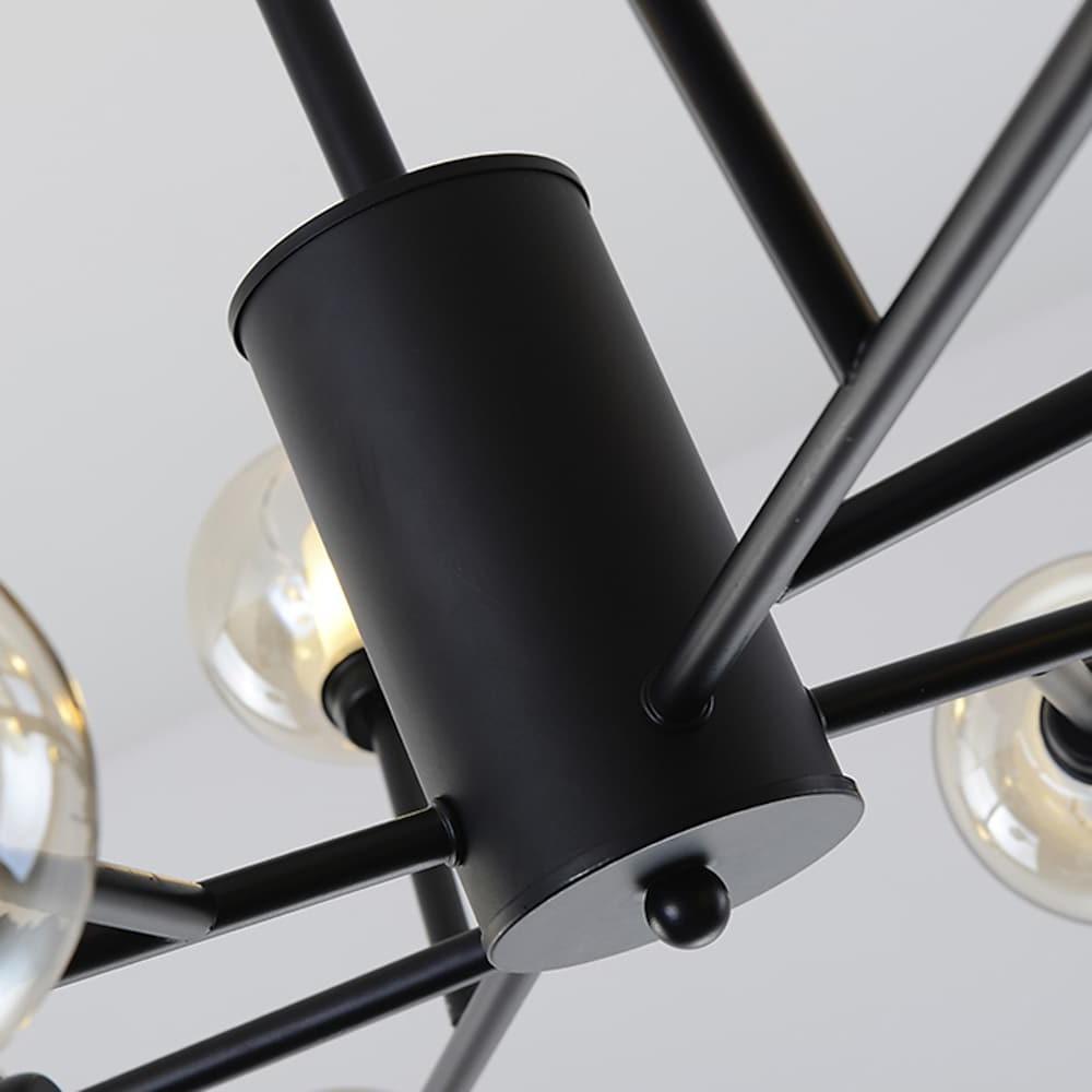 12-Light Glass Sputnik Chandelier – Modern Nordic Pendant Light