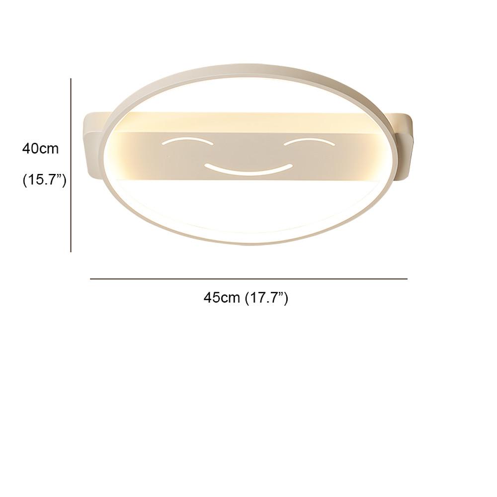 Modern Circle LED Flush Mount Ceiling Light – Metal & PVC Finish