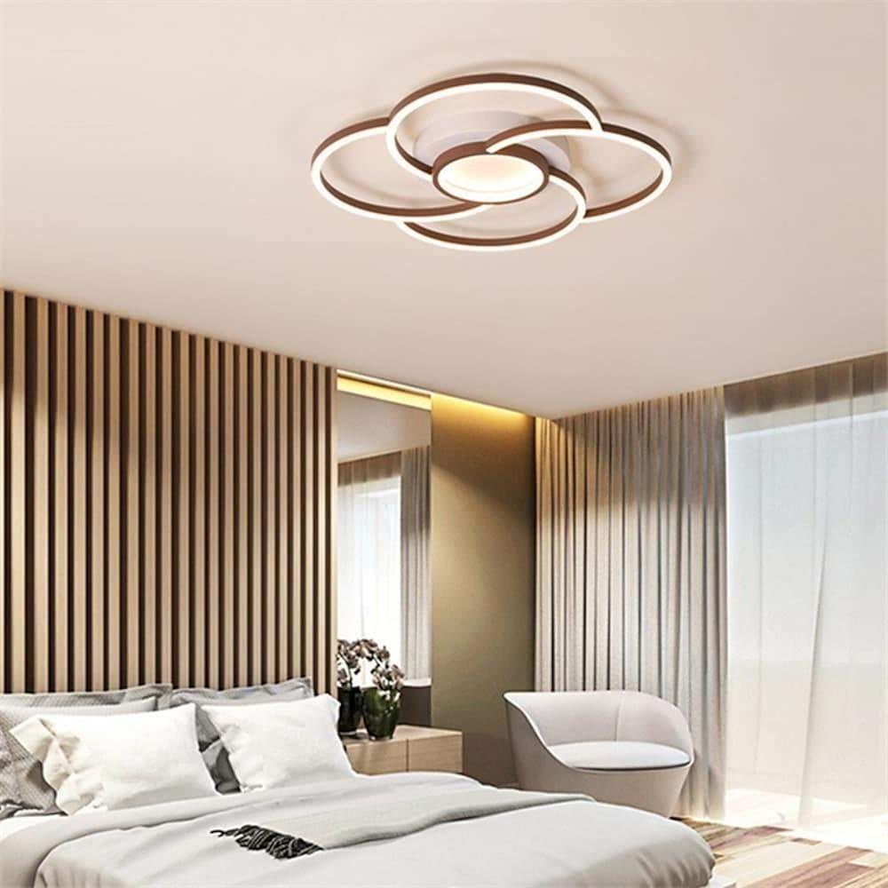 Modern Geometric LED Flush Mount Ceiling Light - Aluminum
