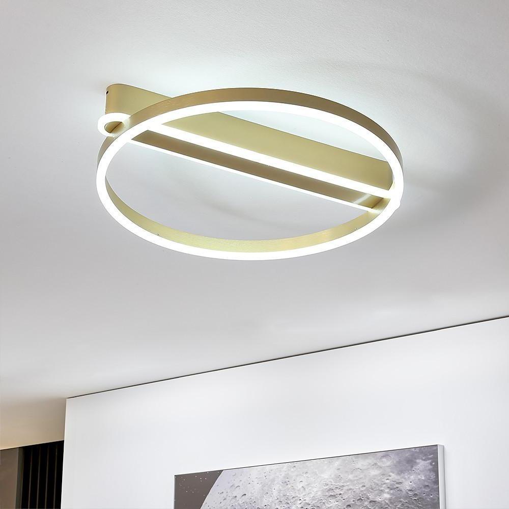 Circle Dimmable LED Flush Mount Ceiling Light Modern Aluminum