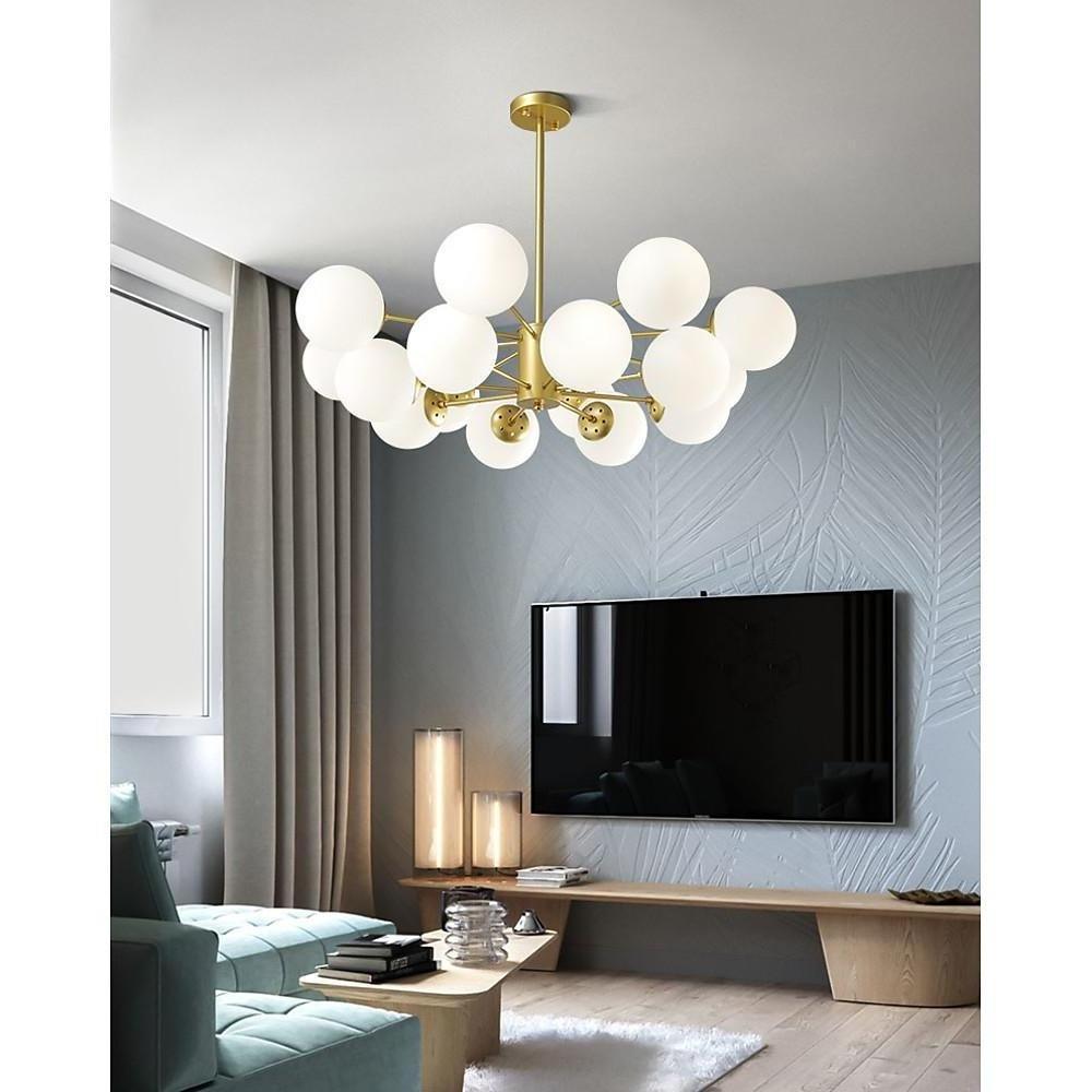 Globe Cluster Pendant Light | Metal & Glass LED Ceiling Fixture