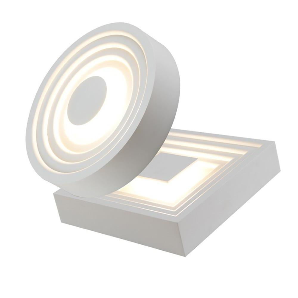 6" Geometric LED Flush Mount Ceiling Light - Modern Aluminum