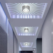 Modern Geometric Metal Flush Mount LED Ceiling Light