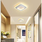 Modern Square Flush Mount LED Ceiling Light - Dual Color Temperature