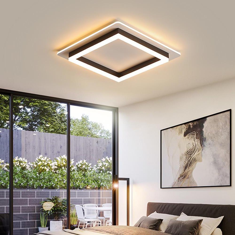 Modern LED Flush Mount Ceiling Light with Acrylic Shade